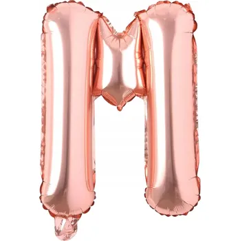 Balónek DEKORACE BALÓNEK FÓLIOVÝ PÍSMENO M RŮŽOVÝ 40cm NAROZENINY OSLAVA OZDOBA
