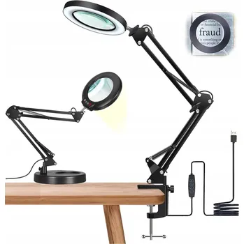 LED Lampa s Lupou pro Kosmetiku a Servis SKLO Zvětšovací Sklo, Rýsovací Lampička