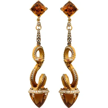 Náušnice Zlaté Náušnice Carrera y Carrera Mythology Snake Antique M100013