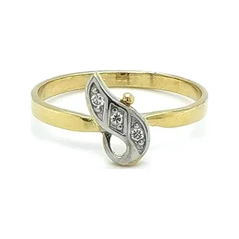 Prsten Prsten se Zirkony z Kombinovaného Zlata 7130674