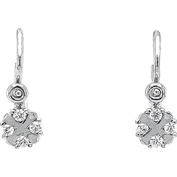 Náušnice Dětské Náušnice se Zirkony z Bílého Zlata 7121078