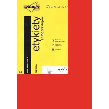 Speciální papír Icpc Samolepicí štítky A4 ČERVENÉ 100 ks