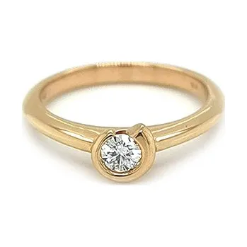 Prsten Zlatý Zásnubní Prsten s Diamantem FAG0014