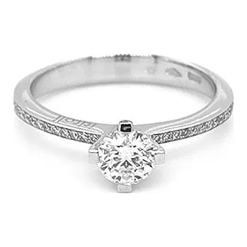 Prsten Zlatý Zásnubní Prtsen s Diamantem 2010163