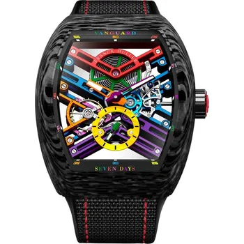Hodinky Franck Muller Vanguard Skeletone V 45 S6 SQT COL DRM CARBONE NR