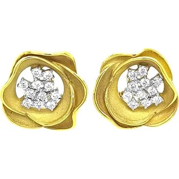 Náušnice Zlaté Náušnice s Diamanty KBS0270