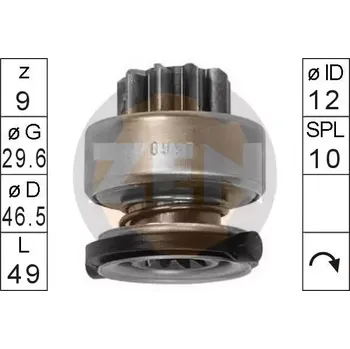 Autoelektrika ERA Volnoběžný převod startéru ERA ZN0997