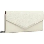 Miss Lulu krajková večerní kabelka psaníčko - béžová LP2312