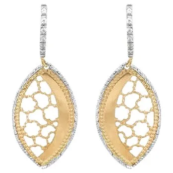 Náušnice Zlaté Visací Náušnice se Zirkony 7122124