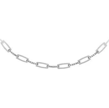 Náhrdelník Dámský Náhrdelník z Bílého Zlata se Zirkony