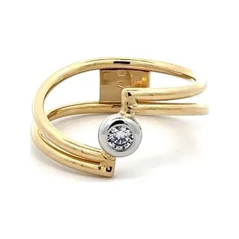 Prsten Prsten se Zirkonem z Kombinovaného Zlata 7131821