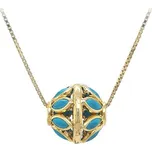 Exkluzivní zlatý přívěsek s tyrkysem 7190002