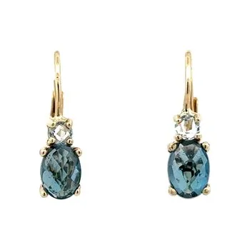 Náušnice Zlaté Náušnice s Topazem 7122572