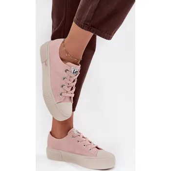 Dámské tenisky Dámské tenisky na platformě LEE ISLA C WOMEN LOW Lee krémová | růžová 3443902