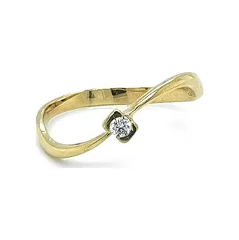 Prsten Zlatý Zásnubní Prsten se Zirkonem 7130861