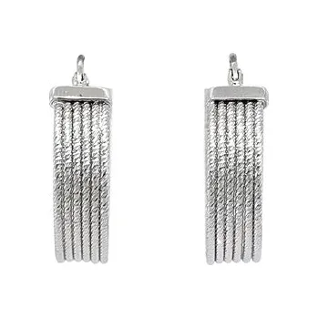 Náušnice Kruhové Náušnice z Bílého Zlata 7121721