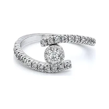 Prsten Prsten se Zirkony z Bílého Zlata 7131207