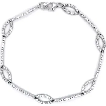 Náramek Dámský Náramek se Zirkony z Bílého Zlata 7010145