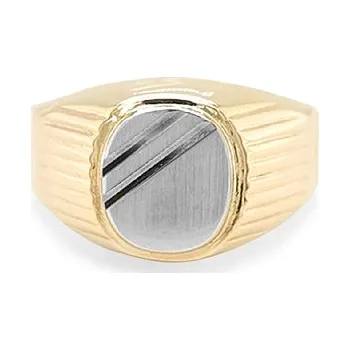 Prsten Zlatý Pánský Prsten z Kombinovaného Zlata 7130608