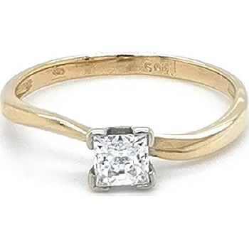 Prsten Zlatý Zásnubní Prsten se Zirkonem 7130877