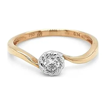 Prsten Zlatý Zásnubní Prsten s Diamantem 2011304