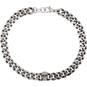 Náramek Náramek pánský z oceli s lebkou 43097.1