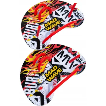MAD WAVE TRÉNINKOVÉ PLAVECKÉ PÁDLA PADDLES FINGER FUN RED M074303005W