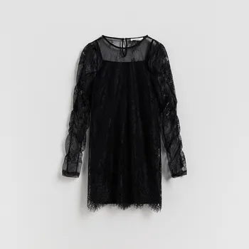 Dívčí šaty Reserved - Dvouvrstvé šaty - černý - 259FW-99X - 259FW-99X-146