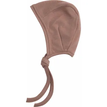 Kojenecká čepice MUFFIN MODE Zavazovací merino čepice pro miminko TIRAMISU Velikost: 40/42
