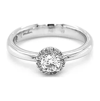 Prsten Zlatý Zásnubní Prsten s Diamanty 2010786