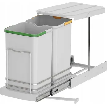 Odpadkový koš Odpadkový koš Starax 12L + 12L spodní montáž s plným výsuvem