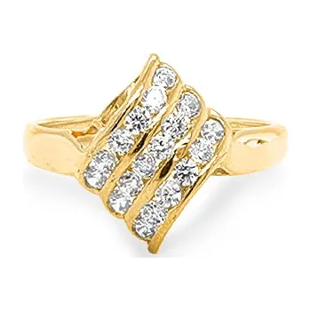 Prsten Zlatý Prsten se Zirkony 7130955