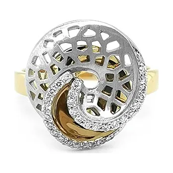 Prsten Zlatý Prsten s Diamanty 2010510