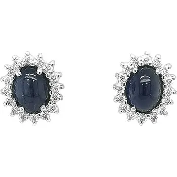 Náušnice Zlaté Náušnice se Safíry a Diamanty 2020230