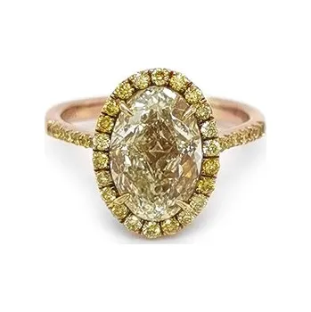 Prsten Zlatý Prsten s Žlutým Diamantem 2011574