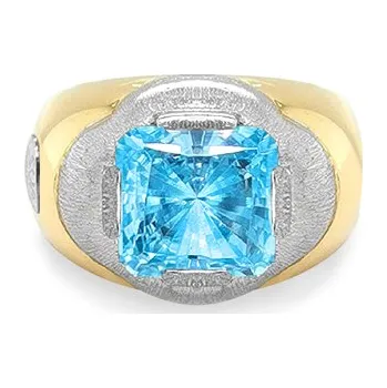 Prsten Zlatý Prsten s Modrým Kamenem 7140005