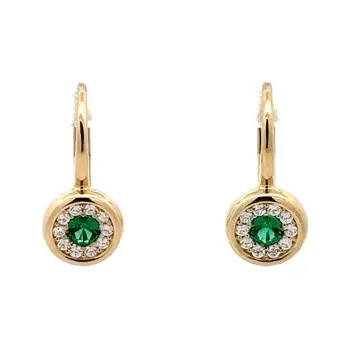 Náušnice Zlaté Náušnice se Smaragdy 7122712
