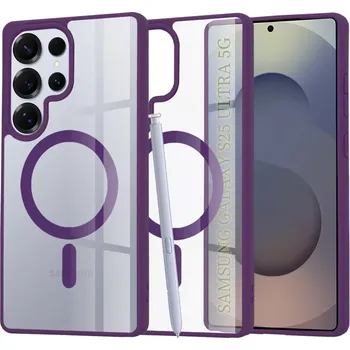 Pouzdro na mobilní telefon Kryt Samsung Galaxy S25 Ultra, Techsuit - MagSafe Pro, fialový