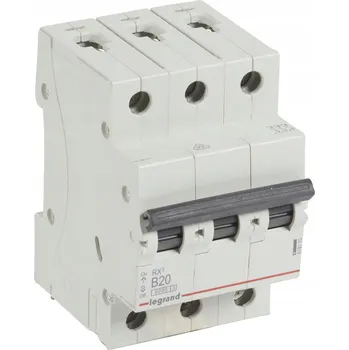 vypínač JIŠTIČ NADPROUDOVÝ 3P B 20A 6kA LEGRAND RX3 B20A 3P 419170