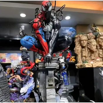 Dekorace do dětského pokoje Sběratelská soška a lampa SPIDER-MAN vs. VENOM (37 cm)
