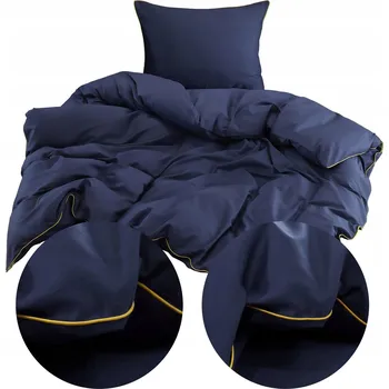 Povlečení Povlečení 140x200 2 dílů Povlak na polštář 70x80 Satén Bavlna S Bizou CAN Jednotná