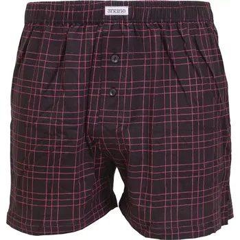 Boxerky Pánské trenky s kostkovaným vzorem Andrie PS5914 černé velikost XL-54/56