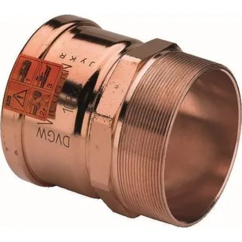 Instalatérský materiál Viega PROFIPRESS 2411XL přechodový kus 76,1x2 1/2", s vnějším závitem, lisovací, voda, měď
