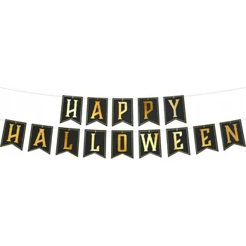 GIRLANDA - BANNER VESELÝ HALLOWEEN ČERNÝ 250 CM