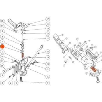 Brzda na kolo Extend pružina pístu páčky (Pružina pístu páčky Extend)
