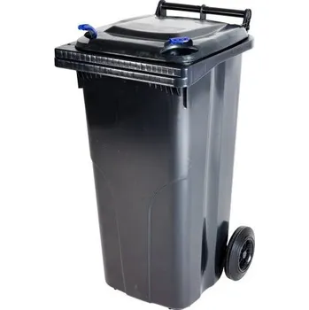 Železářství Meva Plastová nádoba 120 l - černá, klipy modré