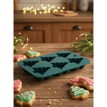 Forma na pečení Sinsay - Vánoční forma na pečení ve tvaru stromečků - tmavě zelená - 167GO-79X - 167GO-79X-ONE