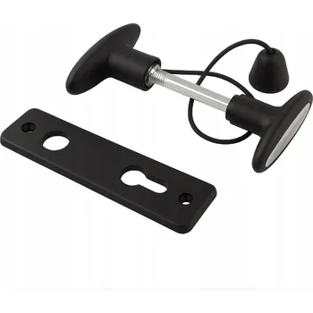 Garážová vrata SADA GARÁŽOVÁ KLIKA PRO GARÁŽOVÁ VRATA ŠTÍTEK PLASTOVÝ ČERNÁ