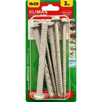 Vrták Hmoždinky do betonu Wkręt-Met 10 x 120 mm 3 ks