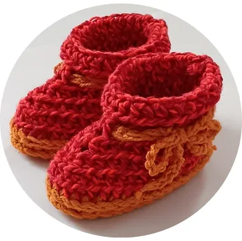 Capáčky Lucido | Ručně háčkované capáčky vel. 16 červeno oranžové 364/CER